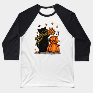 Mr. Pumpkin Man Baseball T-Shirt